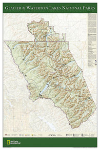 Buy map Glacier & Waterton Lakes National Parks