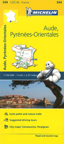 Buy map Aude, Pyrenees Orientales (344) by Michelin Travel Partner
