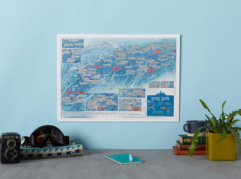 Buy map Scratch-Off Alpine Skiing