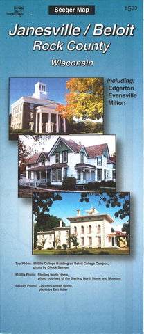 Buy map Janesville, Beloit and Rock County, Wisconsin by The Seeger Map Company Inc.