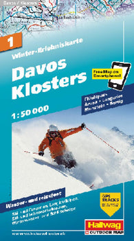 Buy map Davos-Klosters Winter Map by Hallwag