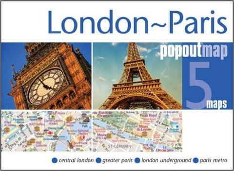 Buy map London to Paris, PopOut Map by PopOut Products, Compass Maps Ltd.