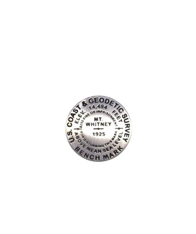Buy map Mt. Whitney, California lapel pin
