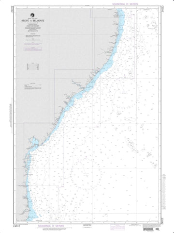 Buy map Recife To Belmonte (NGA-24012-40) by National Geospatial-Intelligence Agency
