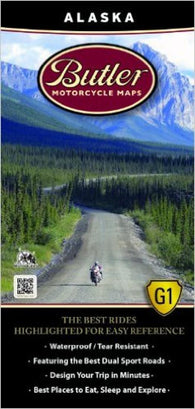Buy map Alaska Motorcycle Map by Butler Motorcycle Maps