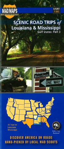 Buy map Louisiana and Mississippi, Regional Scenic Tours by MAD Maps