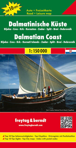 Buy map Dalmatian Coast by Freytag-Berndt und Artaria