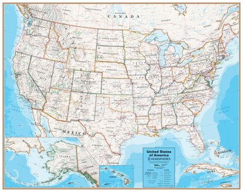Buy map Hemispheres Contemporary Series USA Wall Map, paper edition