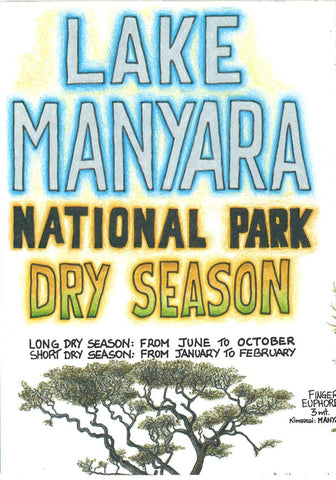 Buy map Lake Manyara National Park : dry season : wet season