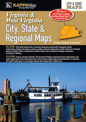 Buy map Virginia & West Virginia - City, State, and Region Atlas by Kappa Map Group