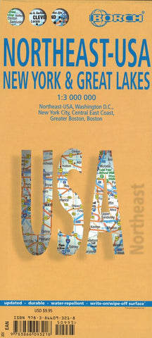 Buy map United States, Northeast by Borch GmbH.