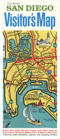 Buy map San Diego, California, Visitors Map by Carol Mendel