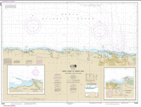 Buy map North Coast of Puerto Rico Punta Penon to Punta Vacia Talega; Puerto Arecibo; Puerto Palmas Altas (25668-21) by NOAA