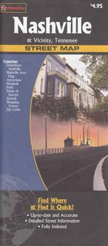 Buy map Nashville, Tennessee, and Vicinity by The Seeger Map Company Inc., NorthernStar (Firm)