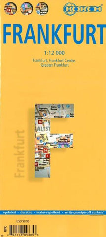 Buy map Frankfurt am Main, Germany by Borch GmbH.