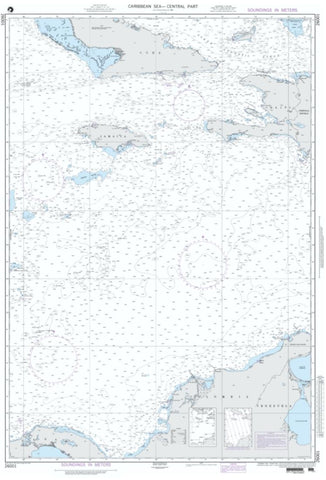 Buy map Carribean Sea - Central Part (NGA-26001-4) by National Geospatial-Intelligence Agency