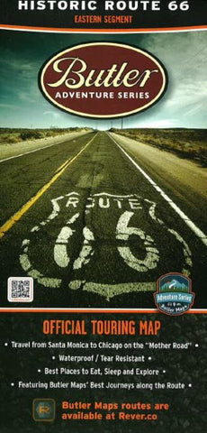 Buy map Route 66, East by Butler Motorcycle Maps