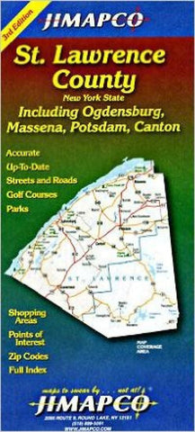 Buy map St. Lawrence County, New York by Jimapco