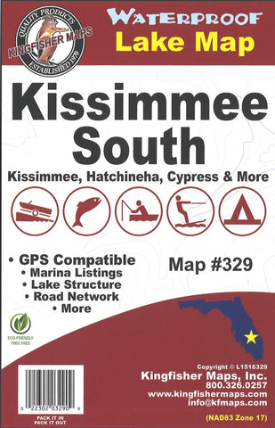 Buy map Kissimmee Lake South, FL Fishing Map
