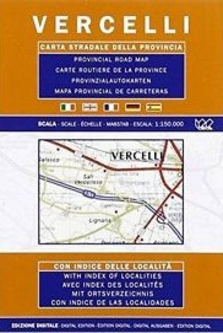 Buy map Vercelli Province, Italy by Litografia Artistica Cartografica