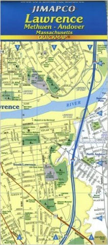 Buy map Lawrence, Methuen and Andover, Massachusetts, Quickmap by Jimapco