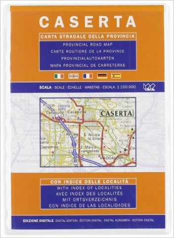 Buy map Caserta Province, Italy by Litografia Artistica Cartografica