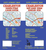 Buy map Charleston, Kanawha, Putnam, Boone, St Albans, West Virginia by GM Johnson