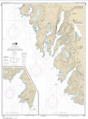 Buy map West Coast of Baranof Island Cape Ommaney to Byron Bay (17330-10) by NOAA