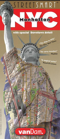 Buy map New York City, Manhattan Downtown StreetSmart by VanDam