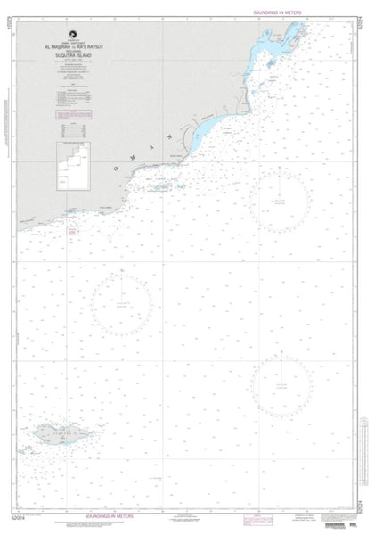 Buy map Al Masirah To Ras Raysut Including Suqutra Island (NGA-62024-13) by National Geospatial-Intelligence Agency