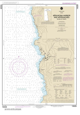 Buy map Mahukona Harbor and approaches Island Of Hawai‘i (19329-8) by NOAA