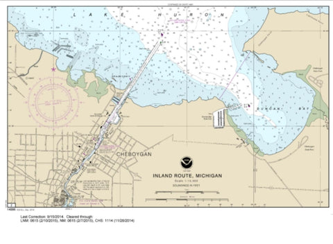 Buy map SMALL-CRAFT BOOK CHART - Inland Route, Cheboygan to Conway (book of 12 Charts) (14886-12) by NOAA