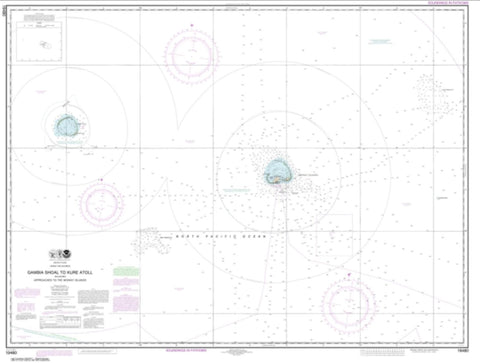 Buy map Gambia Shoal to Kure Atoll including approaches to the Midway Islands (19480-9) by NOAA