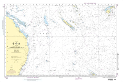 Buy map Tasman And Coral Seas (NGA-602-6) by National Geospatial-Intelligence Agency