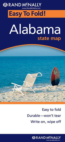 Buy map Alabama, Easy to Fold