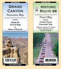 Buy map Grand Canyon : panoramic map : western USA = Historic Route 66 : travel map : western USA