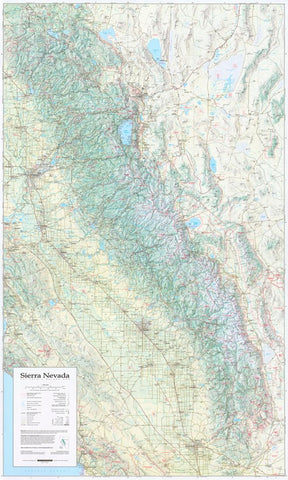 Buy map Sierra Nevada, California and Nevada, laminated by Imus Geographics