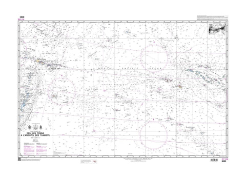 Buy map Tonga to Archipelago Tuamotu by SHOM