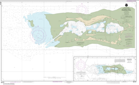 Buy map Palmyra Atoll; Approaches to Palmyra Atoll (83157-6) by NOAA