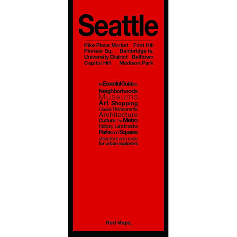 Buy map Seattle, WA : Pike Place Market First Hill : Pioneer Sq. Bainbridge Is. : University District Belltown : Capitol Hill Madison Park by Red Maps