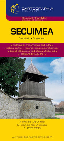 Buy map Secuimea, Transylvania, Romania by Cartographia