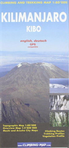 Buy map Kilimanjaro & Kibo Climbing Map