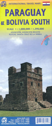 Buy map Paraguay & Bolivia Travel Map