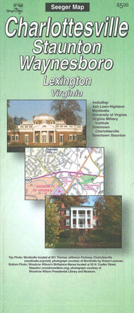 Buy map Charlottesville, Virginia Street Map by Seeger Map Company