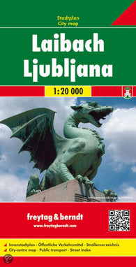 Buy map Ljubljana, Slovenia by Freytag-Berndt und Artaria