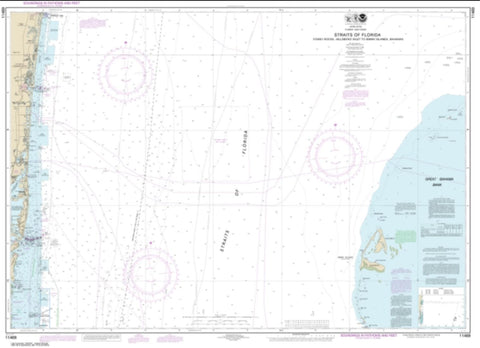 Buy map Straits of Florida Fowey Rocks, Hillsboro Inlet to Bimini Islands, Bahamas (11469-9) by NOAA