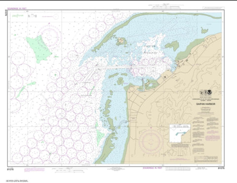 Buy map Commonwealth of the Northern Mariana Islands Saipan Harbor (81076-13) by NOAA