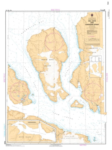 Buy map Hell Gate and Cardigan Strait by Canadian Hydrographic Service