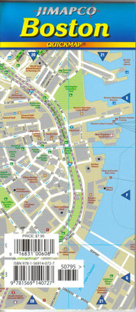 Buy map Boston, Massachusetts, Quickmap by Jimapco