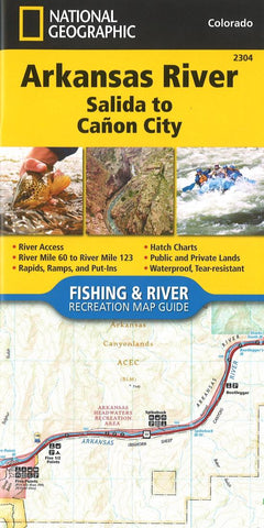 Buy map Arkansas River, Salida to Cañon City, CO (Map 2304) by National Geographic Maps